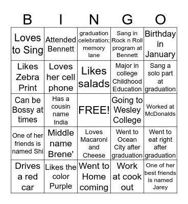 All About Asia Bingo Card