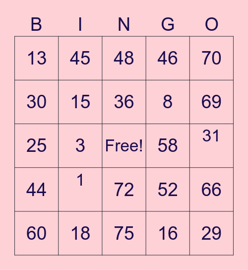 PCBINGO_351186 Bingo Card