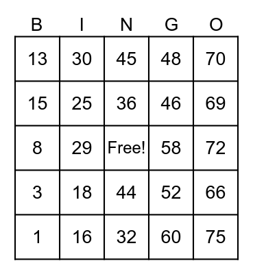 PCBINGO_351186 Bingo Card