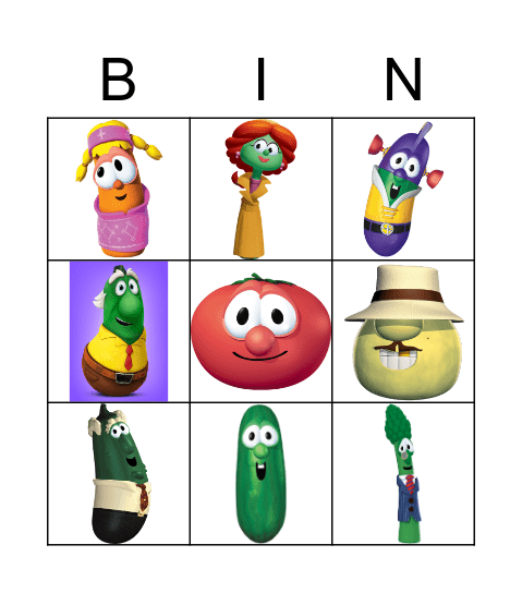 Veggietales characters Bingo Card