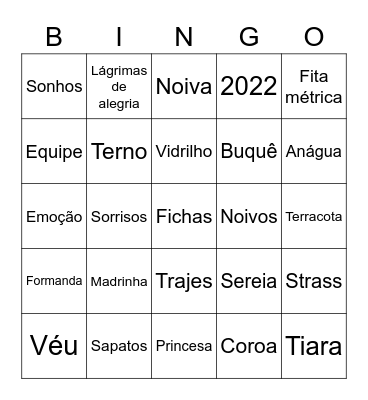 Bianka noivas 👰 Bingo Card