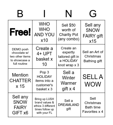 GET INTO IT YUH! HOLIDAY BINGO Card