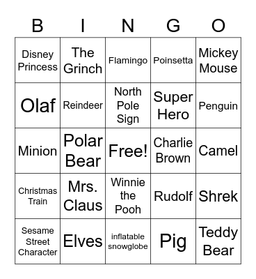 Christmas Bingo Card