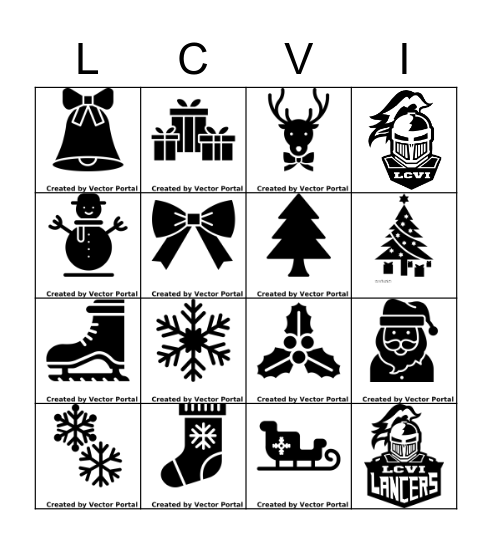 LCVI Christmas Bingo Card