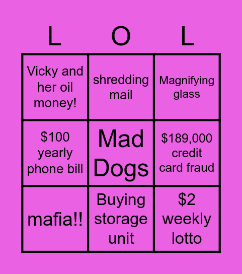 STANLEY BINGO Card