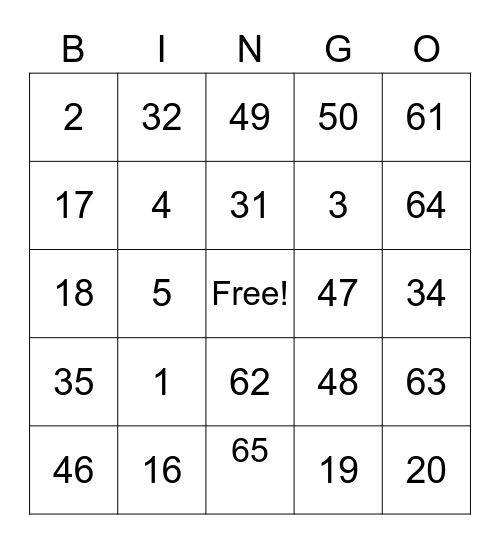 EHSD Reunion Bingo Card