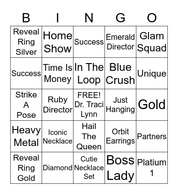 TRACI LYNN FASHION JEWELRY Bingo Card