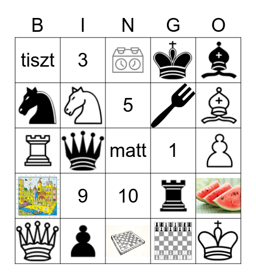 Chess Bingo Card