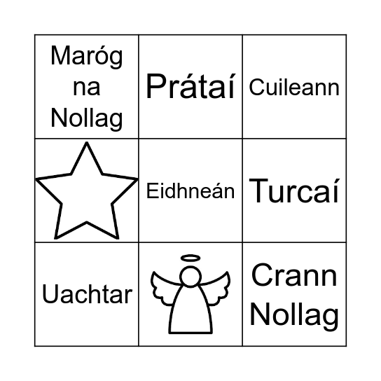 Nollag Bingo Card