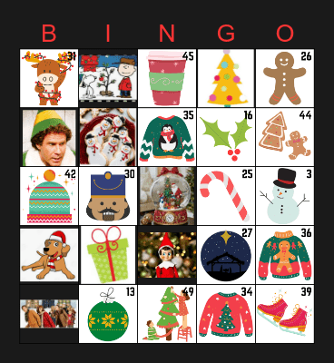 Holiday Bingo Card