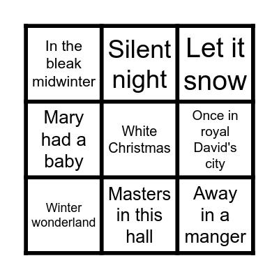 Christmas music 1 Bingo Card
