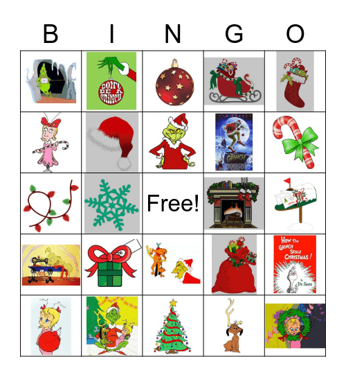 GRINCH BINGO Card