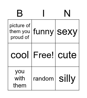 pictures of bestie Bingo Card