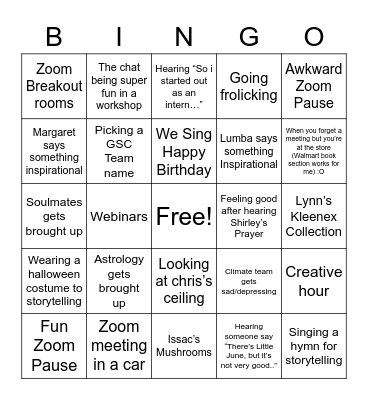Videa Bingo Card