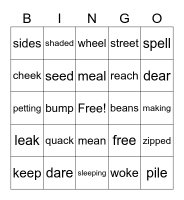 SSIPS Lesson 16 Review Bingo Card
