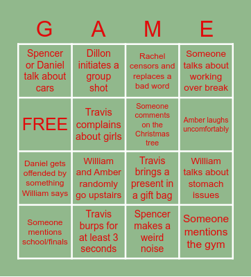 CHRISTMAS PARTY 2021 Bingo Card