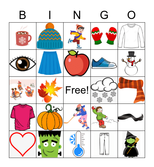 Français Bingo Card