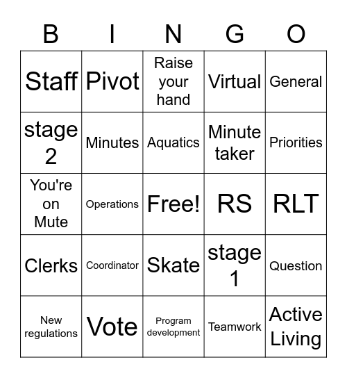 LOB Wars BINGO Card