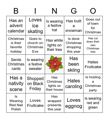 Christmas Ice Breaker Bingo Card