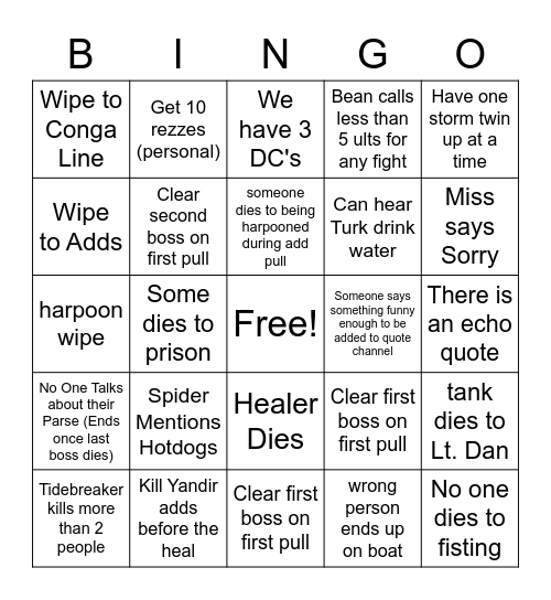 vKA Bingo Card