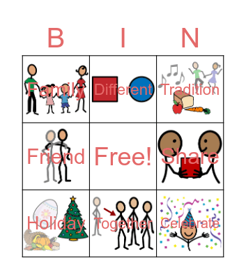 Holiday & Traditions BINGO Card