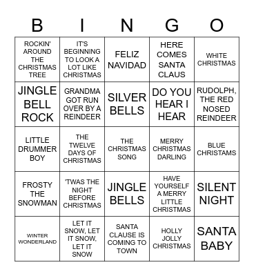 CHRISTMAS Bingo Card