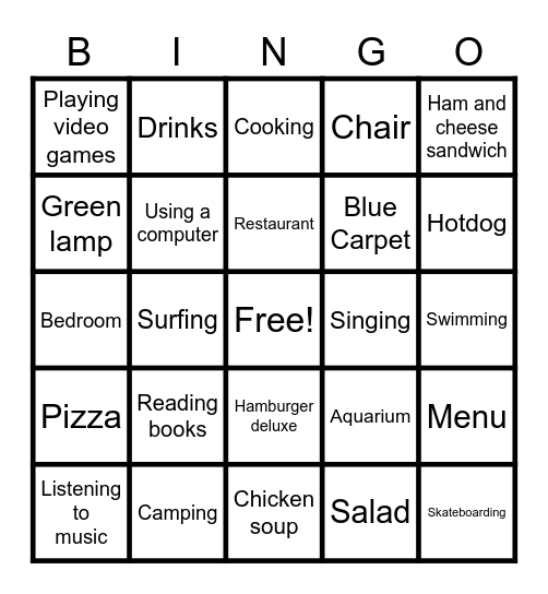 Mattayom 1: Jittra School Bingo Card