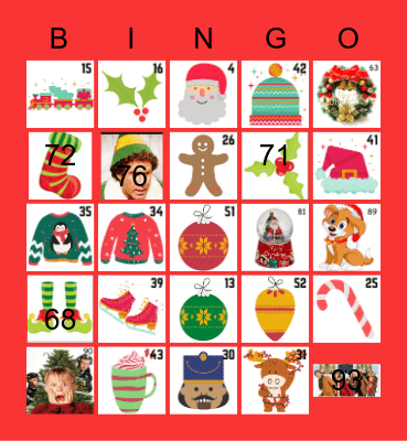 Holiday Bingo OBE Bingo Card