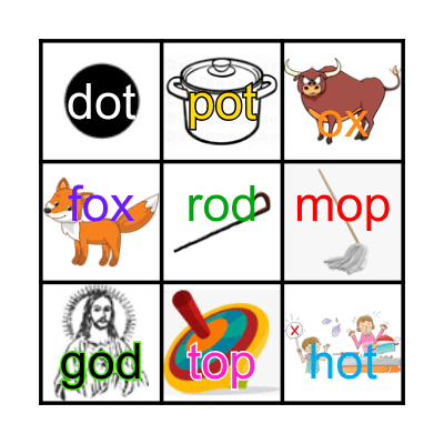 Phonics 3 unit 4 Bingo Card