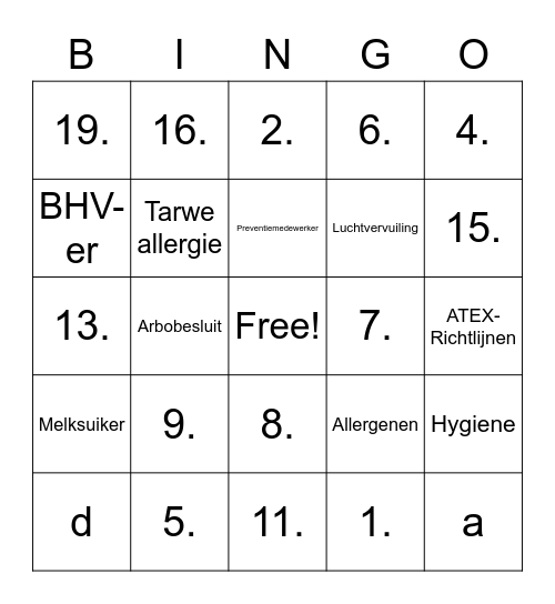 ABK | De oase Bingo Card