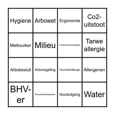 ABK | De oase Bingo Card