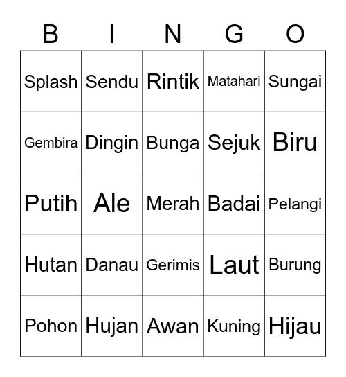 Shiro Bingo Card