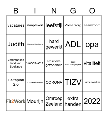 Viazorg kerstbingo 2021 Bingo Card