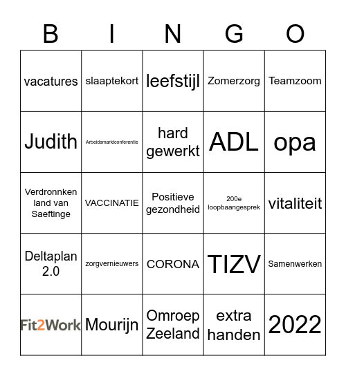 Viazorg kerstbingo 2021 Bingo Card