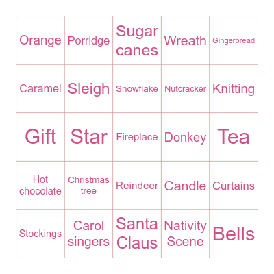 Christmas Bingo! Bingo Card