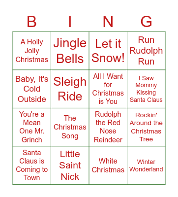 Christmas Bingo Card