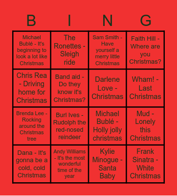 Kerstbingo Team Zuid! Bingo Card