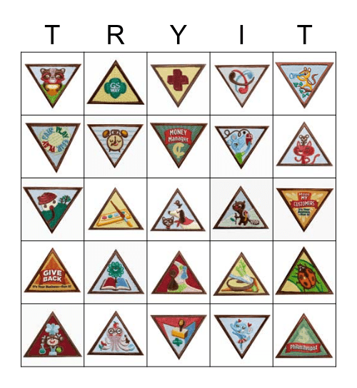 Brownie Badges Bingo Card