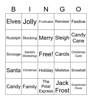 Christmas Bingo Card