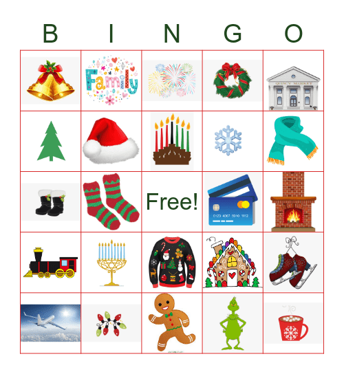 Holiday Bingo Card