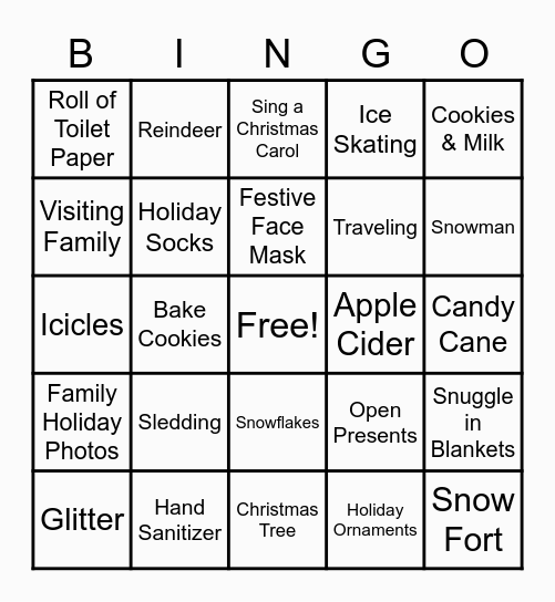 Holiday Bingo Card