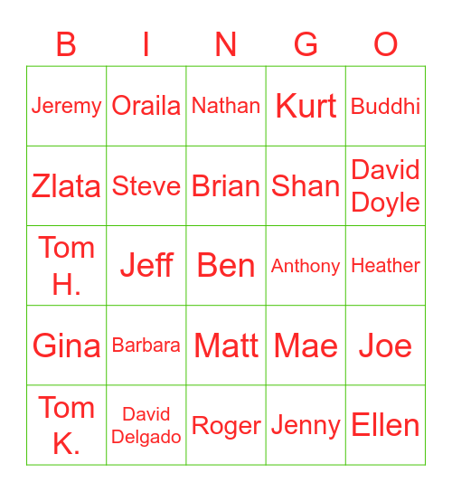 IT Winter Bingo Card