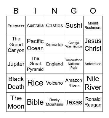 Bingo Card