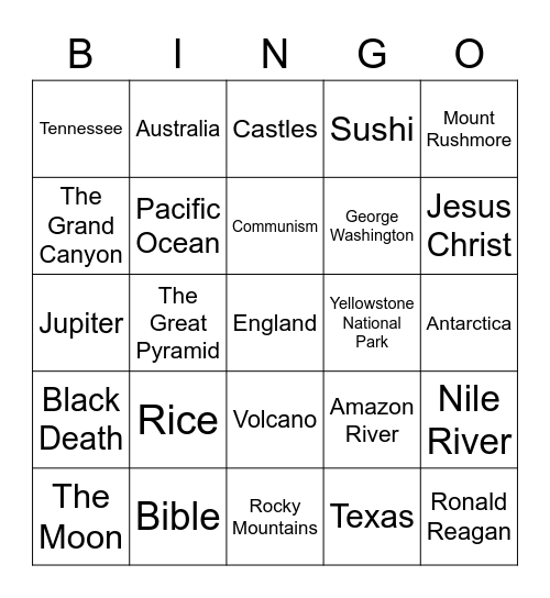 Bingo Card