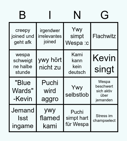 Bongo HEHE? Bingo Card