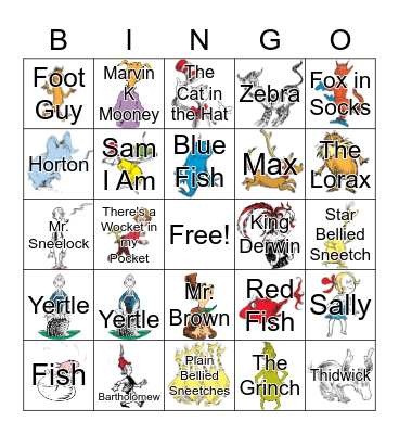 Dr. Seuss BINGO Card