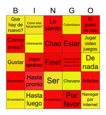 Flores Emmanuel Bingo Card