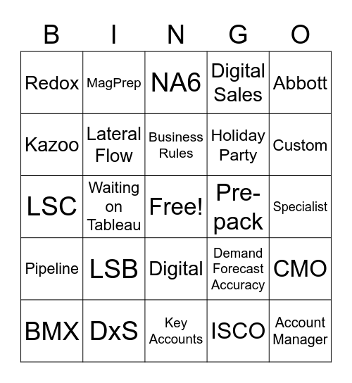 NADX-DEC Bingo Card