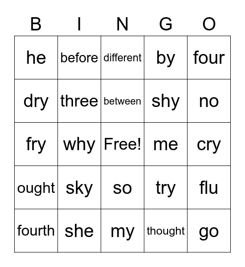 5.1 Bingo Card