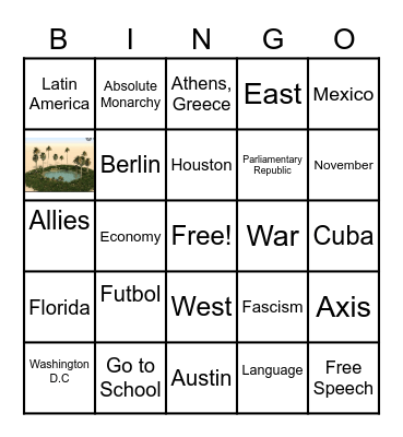 World Cultures Bingo Card